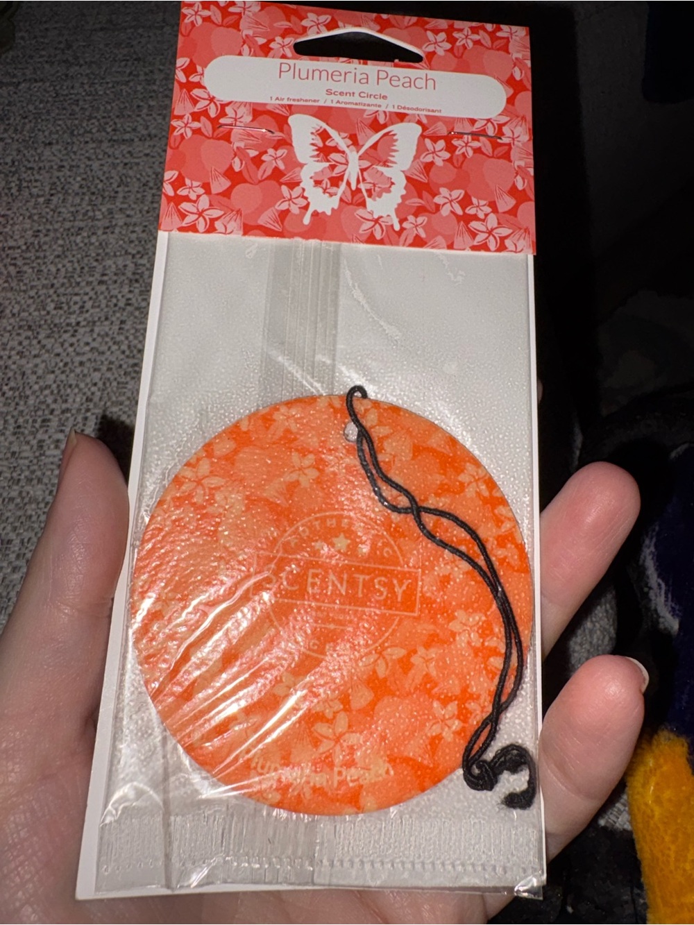 Scentsy Plumeria Peach Scent Circle - Bright Orange